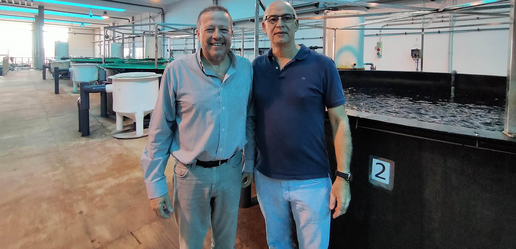 Rafael Ginés y Juan M. Afaro, investigadores del Instituto EcoAqua