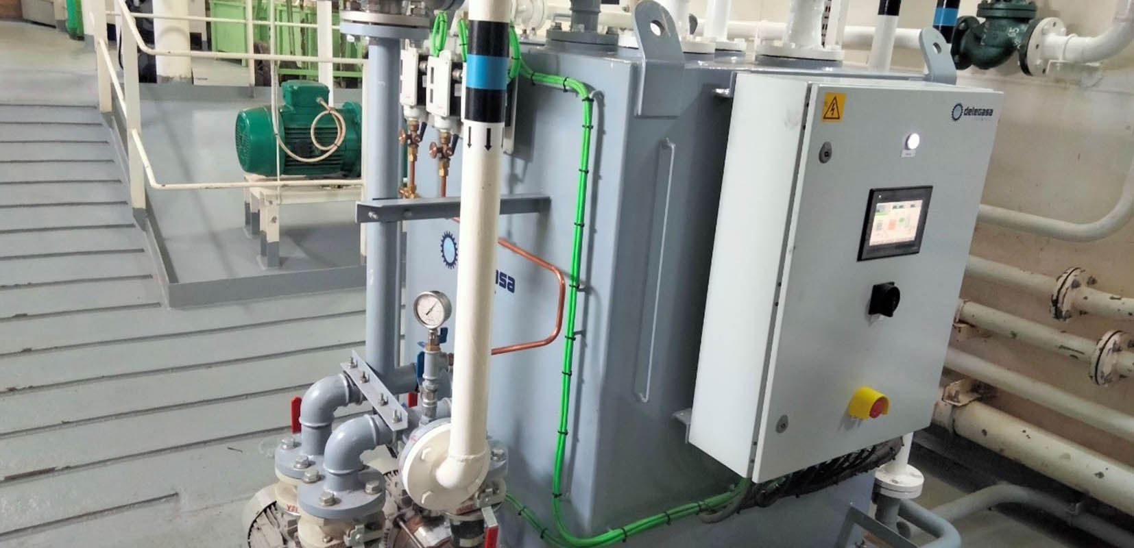 Planta de tratamiento de aguas sucias del buque hospital Esperanza del Mar.