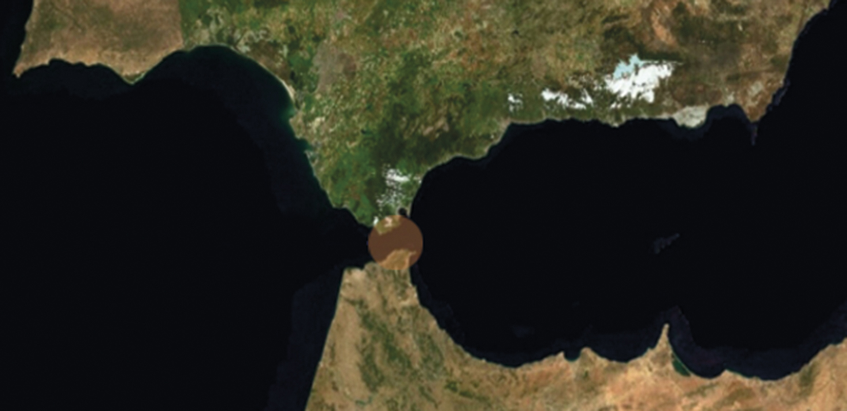 mapa estrecho