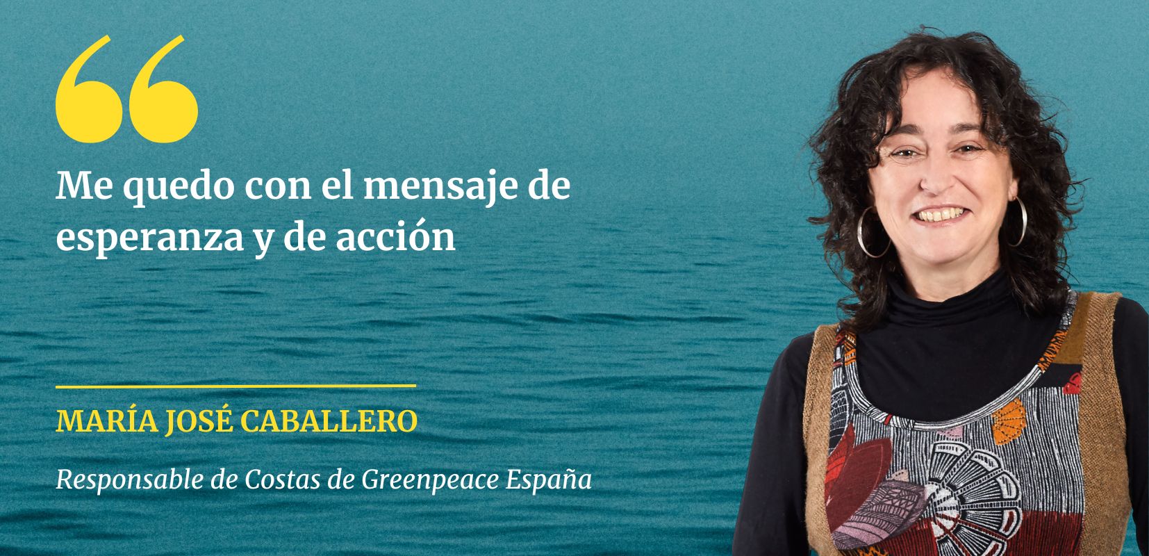 Tribuna de María José Caballero, responsable de Costas de Greenpeace España