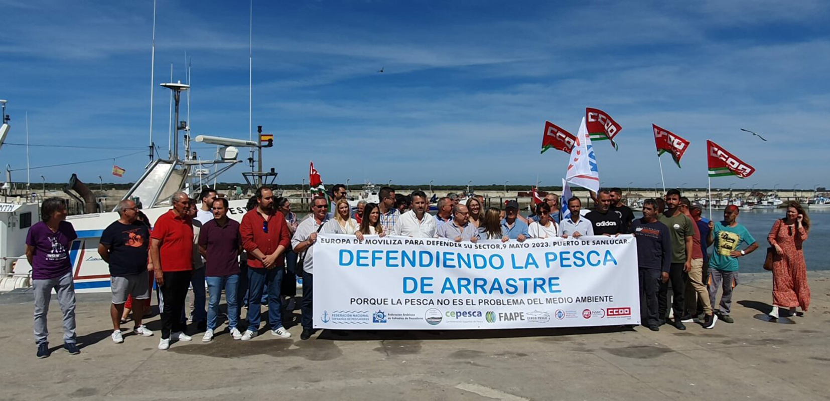 Protestas de pescadores en Sanlúcar