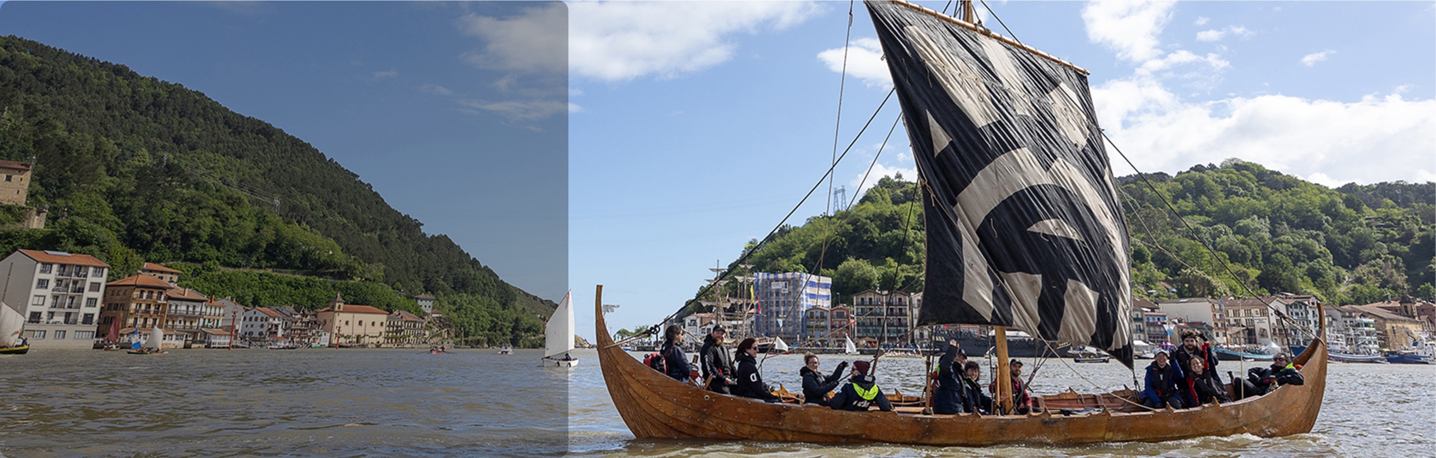 Imagen de barco tradicional festival de Pasaia