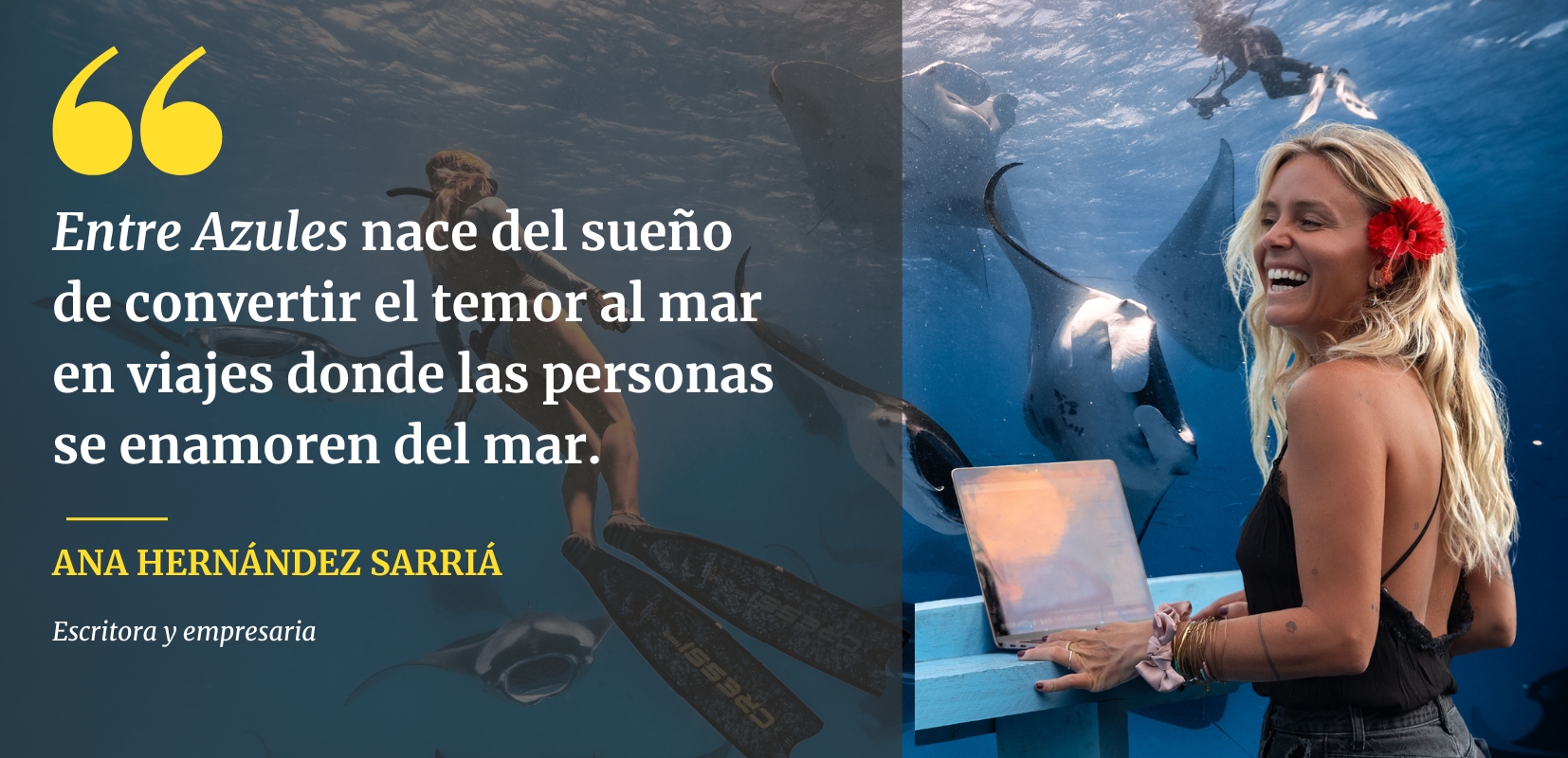 Ana Hernández Sarriá lidera la agencia de viajes Entre Azules