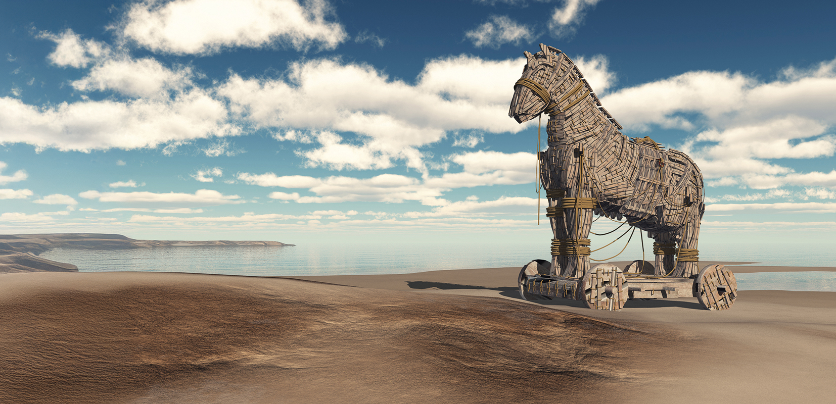 Caballo de Troya en la playa de Troya