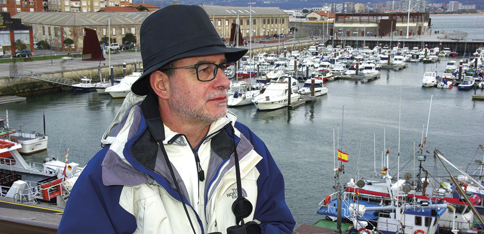 José Antonio Quirce en el Mirador de Las Marismas de Santoña.