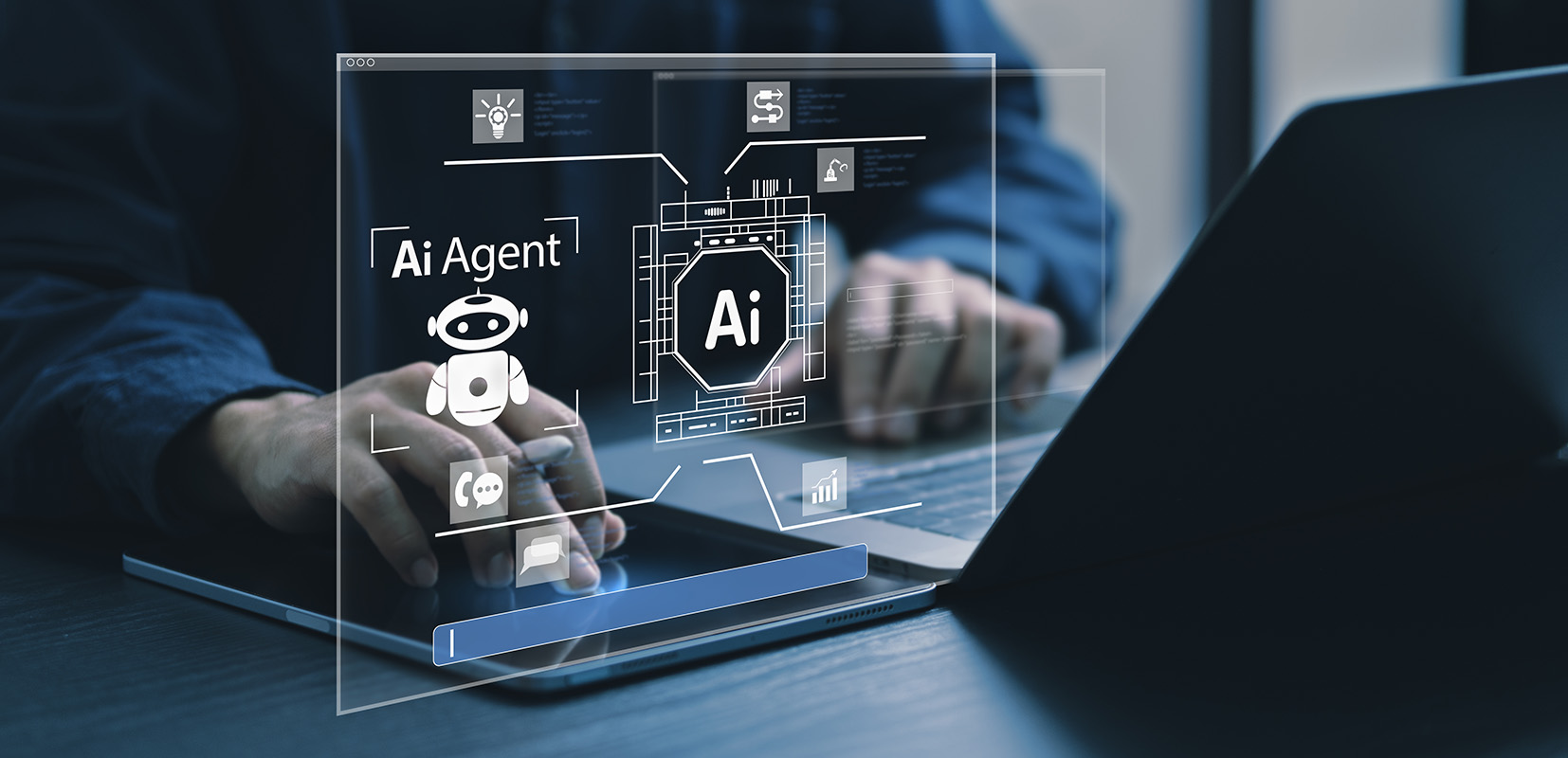 portatil con pantalla inteligencia artificial