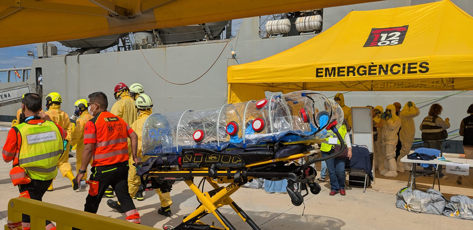 Traslado de enfermo en Palma dentro del ejercicio MARSEC 26