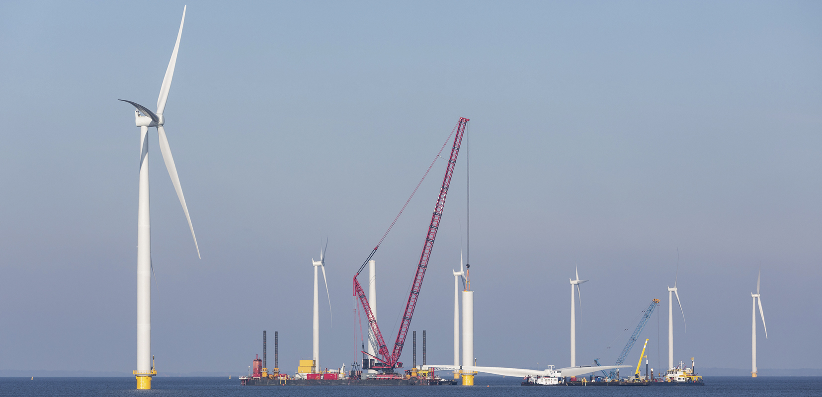 Construcción del parque eólico Borselle frente a las costas holandesas