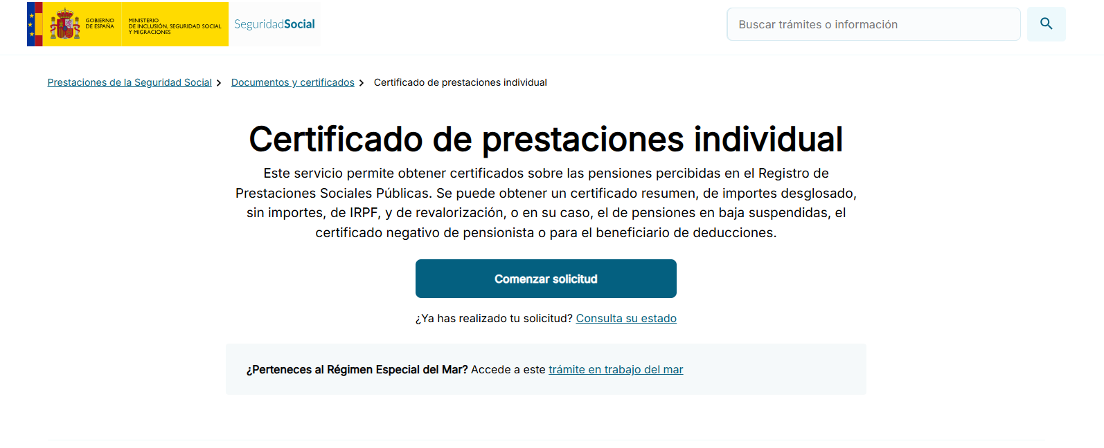 Imagen del Servicio en la Sede Electrónica