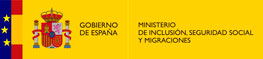 Logotipo institucional. Escudo de España junto al logo del Ministerio de Inclusión, Seguridad Social y Migraciones con enlace a su página web.