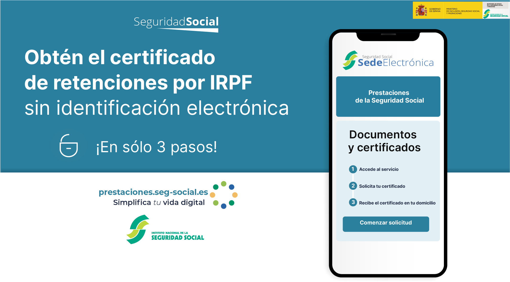 Descarga tu Certificado de IRPF de las prestaciones de la Seguridad Social